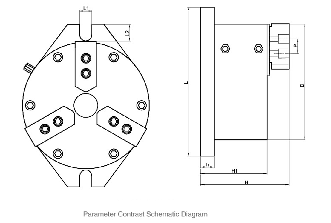 Vertical solid chuck(hydraumatic and pneumatic)