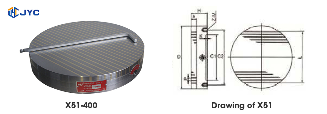 X51   Powerful round permanent magnetic chuck